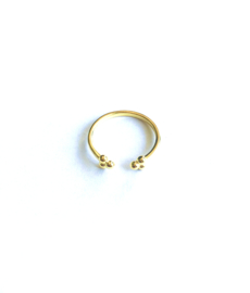 Ring tripple dot (14K goldplated)
