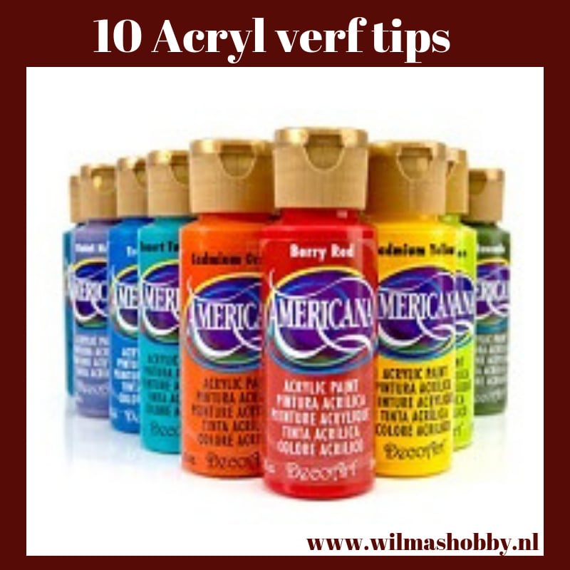 bossen Accommodatie Resoneer Acryl verf tips | BLOG | wilmashobby