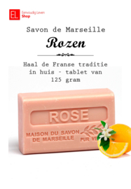 Savon de Marseille - 125 gram - rozen