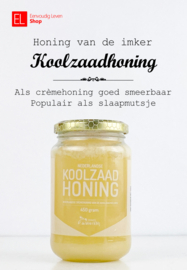 Honing van de imker - Koolzaadhoning - 450 gram