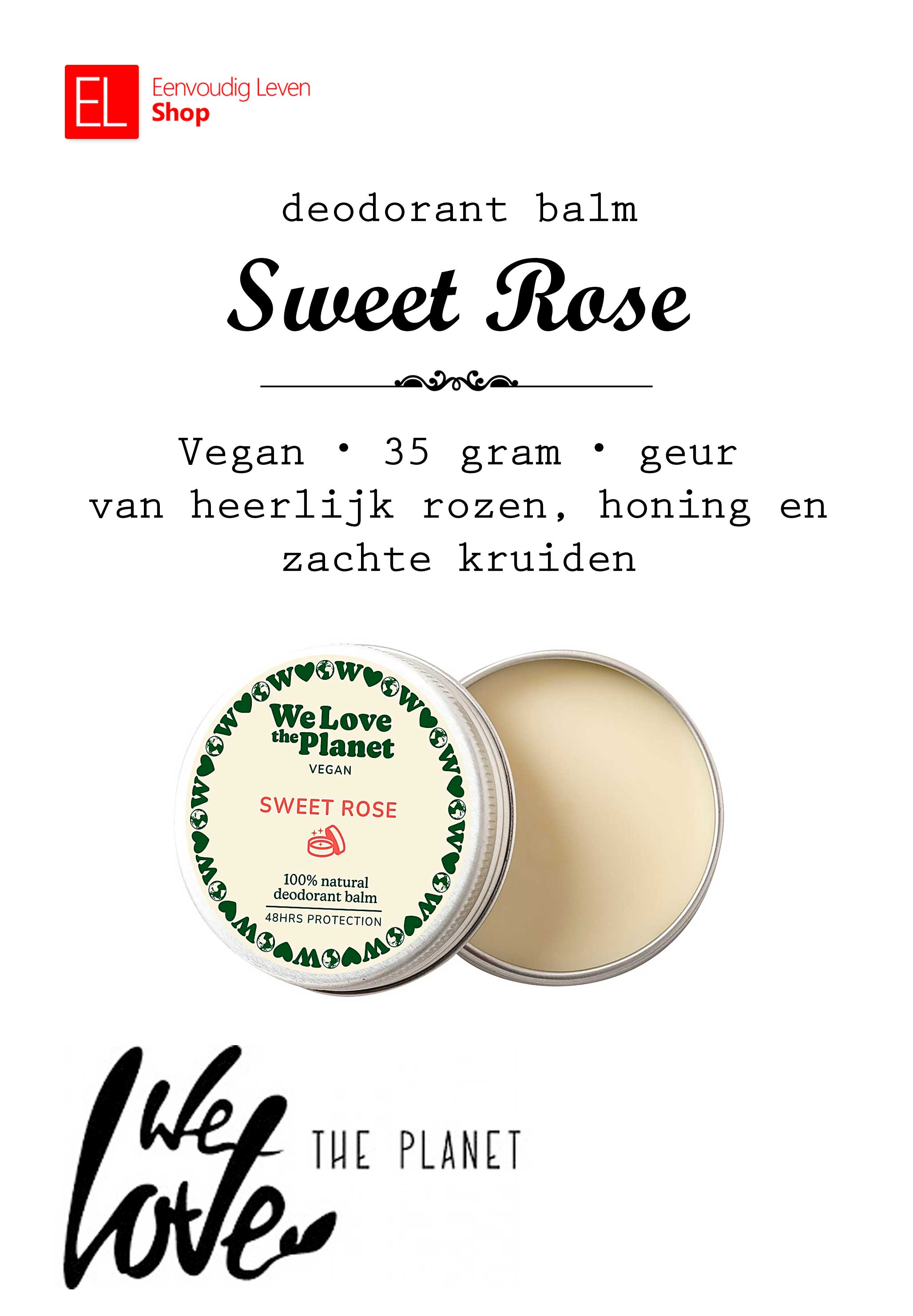 Deodorant - We Love the Planet - Sweet Rose