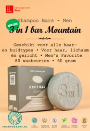 Shampoo Bars - 3 in 1 - Mountain - Men's favorite