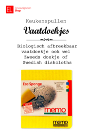 Vaatdoek - biologisch afbreekbaar - Zweedse doek of Swedish dishcloth