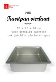 Bakvorm - Taartpan - Vierkant merk PME 20x20x10 cm