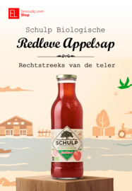 Sap - Fles 750 ml - RedLove appelsap - BIO - Schulp