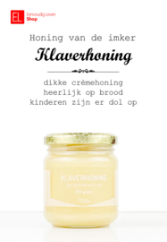 Honing van de imker - Klaverhoning - 250 gram