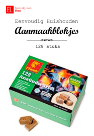 Aanmaakblokjes - 128 stuks - Voor houtkachel of barbecue