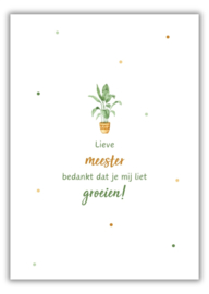 Wenskaart - Meester bedankt! - Joke Ontwerpt