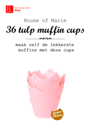 Cups - muffin - baby roze - 36 stuks - tulp - HoM