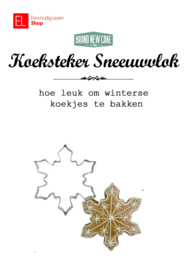 Koeksteker - Sneeuwvlok - 8 centimeter - Brand New Cake