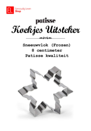 Koeksteker - Sneeuwvlok - 8 centimeter - Patisse