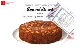 Bakmix - Amandeltaart - 600 gram - met zakje garneeramandelen -