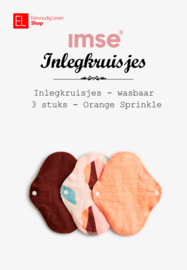 Imse - Orange Sprinkle - Inlegkruisjes - wasbaar - 3 stuks