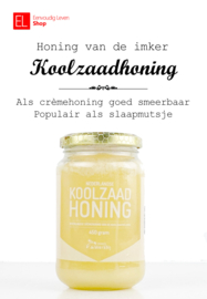 Honing van de imker - Koolzaadhoning - 450 gram