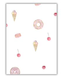Wenskaart - Felicitatiekaart met lekkernijen - Joke Ontwerpt