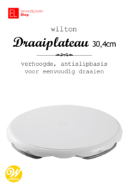 Draaiplateau Taart – Draaibaar Taartplateau voor Decoreren – Ø30,4cm – kunststof