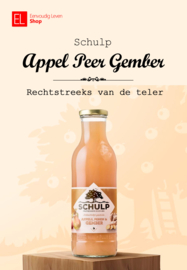 Sap - Fles 750 ml - Appel+Peer+Gember  - Schulp
