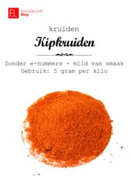 Kruidenmix - Kipkruiden - zonder e-nummers - 100 gram