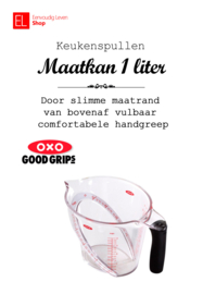 Maatkan 1 liter - slimme maatverdeling - comfortabele greep