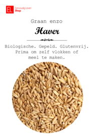 Haver - hele korrel, gepeld - BIOLOGISCH - 1 kilo