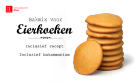 Bakmix - Eierkoeken - met recept en bakje bakammonium