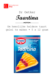 Taartina - heldere gelei - 5 x 12 gram - Dr. Oetker
