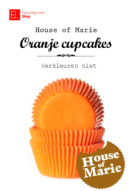 Cups - cupcake - House of Marie - oranje - 50 stuks
