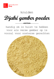 Kruiden - Gember (Djahé) - poeder - 75 gram