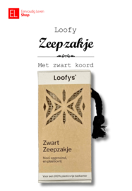 Zeepzakje - Loofy - met zwart koord