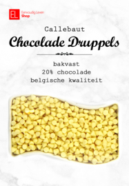 Chocolade druppels - Callebaut - wit - bakvast - 500 gram