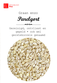 Parelgort - Gerst, hele korrel, geschoond, gepolijst  - 1 kg