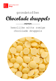 Chocolade druppels - wit - bakvast - 500 gram