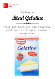 Gelatine - Bladgelatine - 12 blaadjes - 20 gram