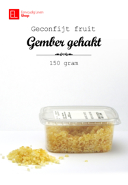 Geconfijt fruit - gember - 100 gram - gehakt