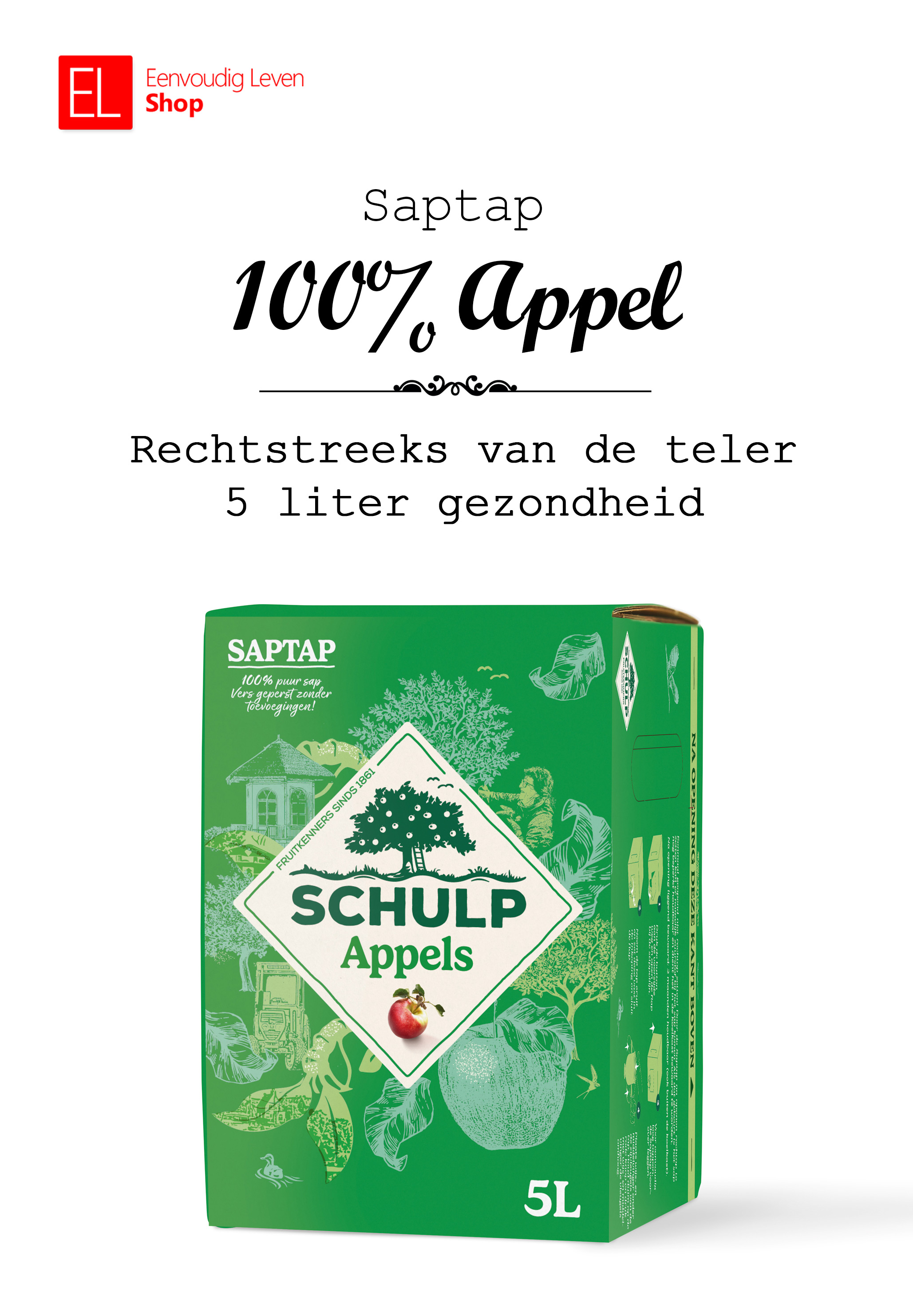 Sap - Tap 5 ltr - Appel - Schulp