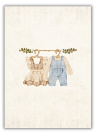Wenskaart - Babykleertjes - Joke Ontwerpt