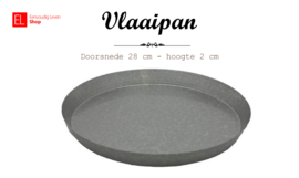 Bakvorm - Vlaaipan - doorsnede 28 cm - alusteel