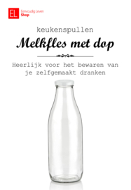 Melkfles met schroefdop 1050ml