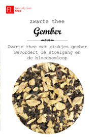 Thee  • Zwarte thee • Gember thee • 50 gram