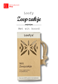 Zeepzakje - Loofy - met wit koord