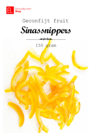 Geconfijt fruit - sinassnippers - 150 gram