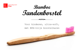 Tandenborstel - Bamboe - Voor kinderen - Rose - ultra-soft