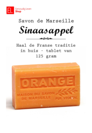 Savon de Marseille - 125 gram - Sinaasappel