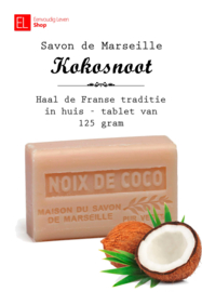 Savon de Marseille - 125 gram - Kokosnoot