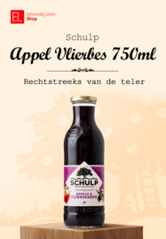 Sap - Fles 750 ml - Appel+Vlierbes - Schulp