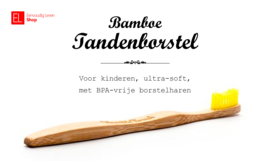 Tandenborstel - Bamboe - Voor kinderen - Geel - ultra-soft