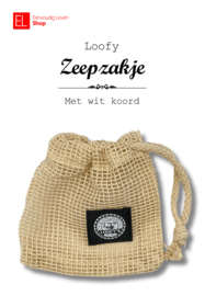 Zeepzakje - Loofy - met wit koord