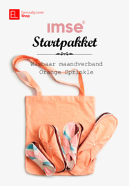 Imse - Orange Sprinkle - Startpakket - Wasbaar maandverband