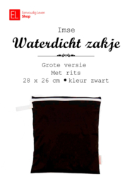 Imse - Medium wetbag - kleur: zwart -  waterdicht zakje met rits