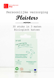 Pleisters - 30 stuks in 3 maten - Anae - Biologisch katoen